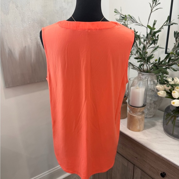 Ann Taylor Coral V-Neck Sleeveless Blouse - Picture 4 of 14